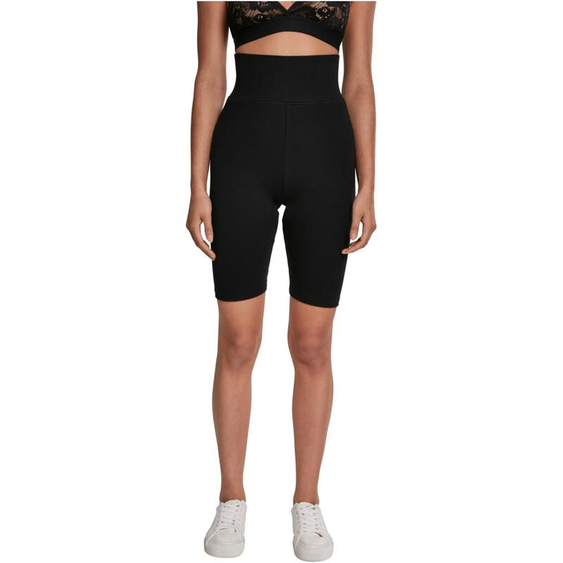 Urban Classics Damen-Fahrrad-Shorts mit hoher Taille, schwarz, XS