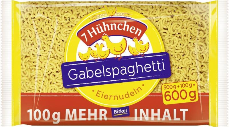 7 Hühnchen Eiernudeln Gabelspaghetti 600 g