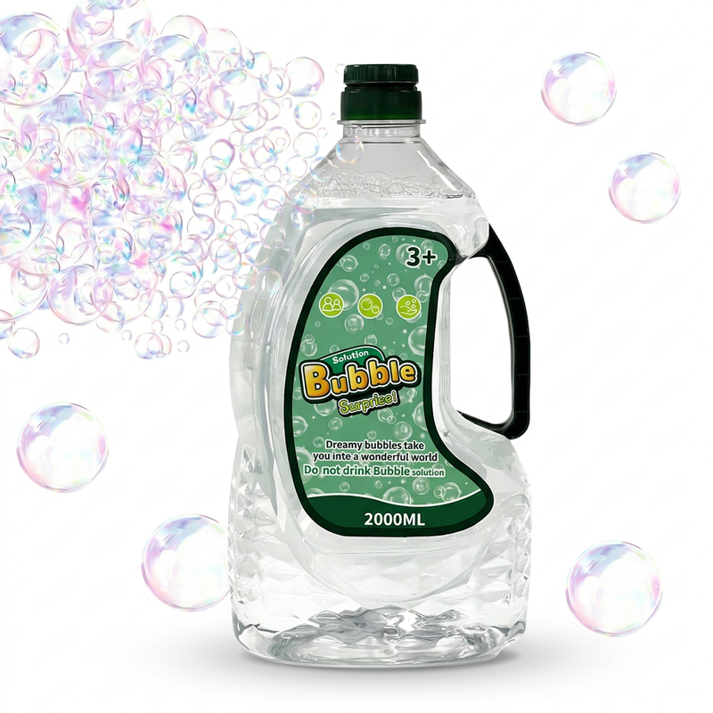 Tokky 2000ml Konzentriertes Seifenblasen-Nachfüllpack – Ergibt 5 Gallonen, Sicher & Ungiftig, für Seifenblasenmaschinen, Seifenblasenpistolen, Seifenblasenstäbe, Kinder Sommer Outdoor Party Must-Have