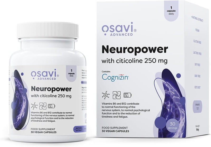 Osavi Neuropower Citicoline Cognition 250Mg Vegan Cognitive Support Capsules - 30 Capsules