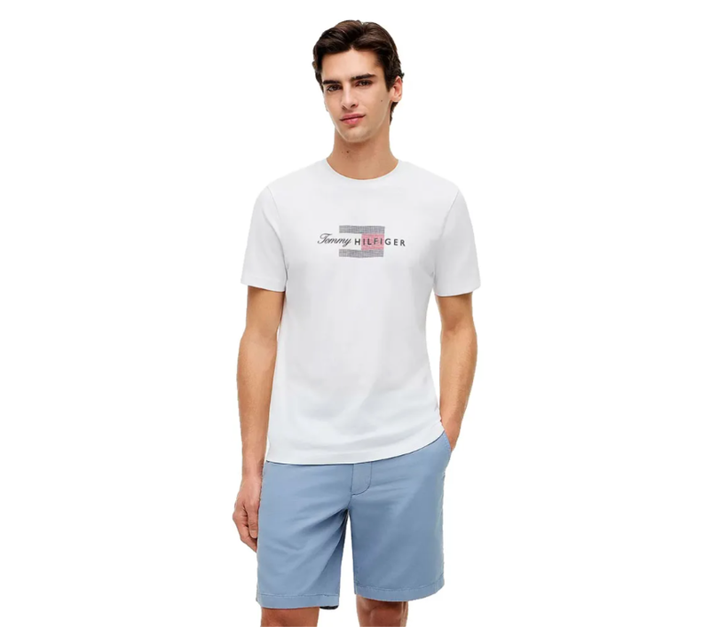 Tommy Hilfiger Msw Flag Graphic Jersey T-Shirt - White