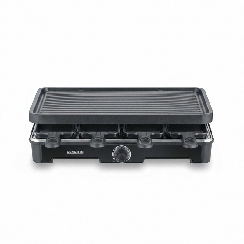 Severin RG 9670 Raclettegrill 1400 W zwart voor 8 personen
