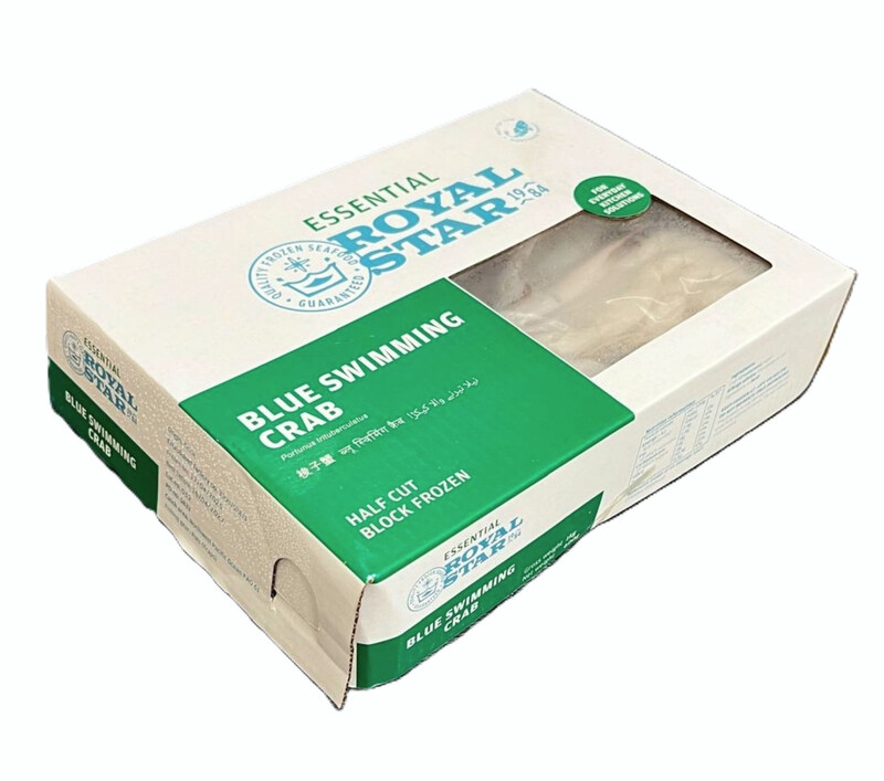 ESSENTIAL ROYAL STAR Half Cut Raw Blue Swimming Crab (U10) 1kg