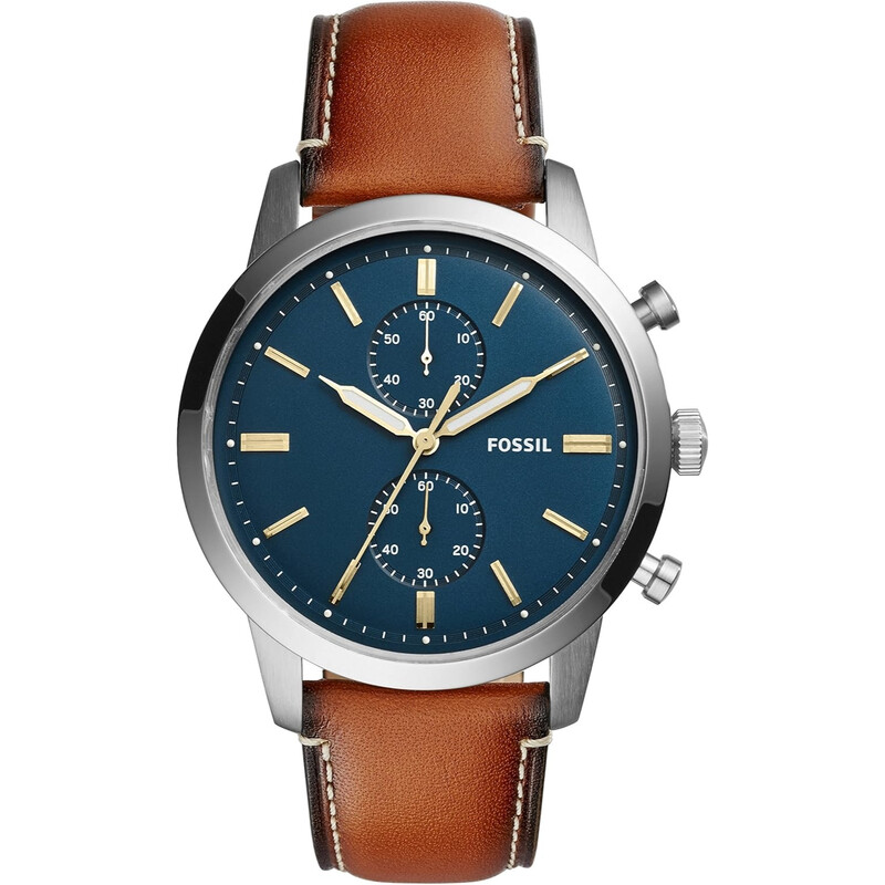 FS5279 Townsman Stainless Steel Men's Quartz Chronograph Movement Leather Strap Watch