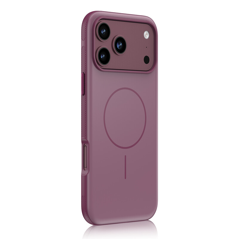 IM-CHEN iPhone 18 Pro Hülle, Kompatibel mit 17 Pro, Hautfreundlicher Touch, Rutschfester Rahmen, MagSafe Magnetische Version, Burgunderrot, 1 Stück