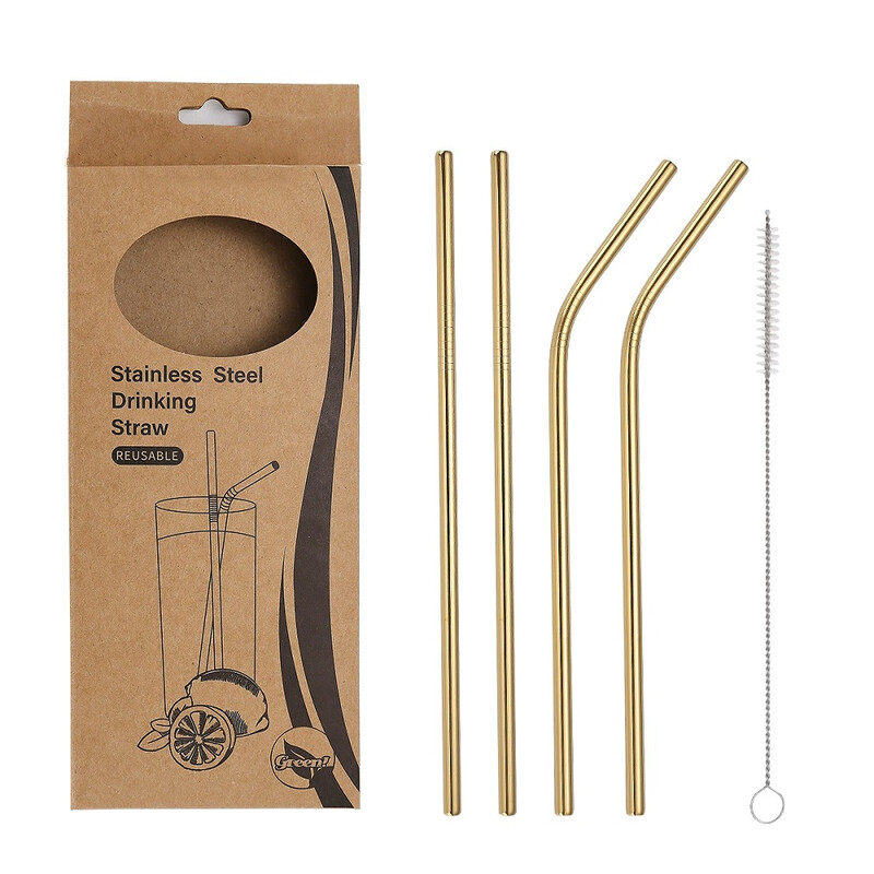 Creative Mixing Stainless Steel Straw Set 5-piece