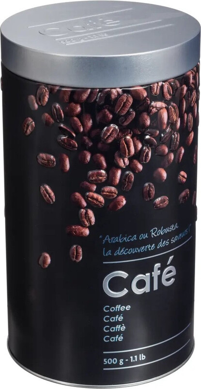 5five Koffieopslagdoos - Zwart, 0,5 L, 11 x 11 x 19 cm
