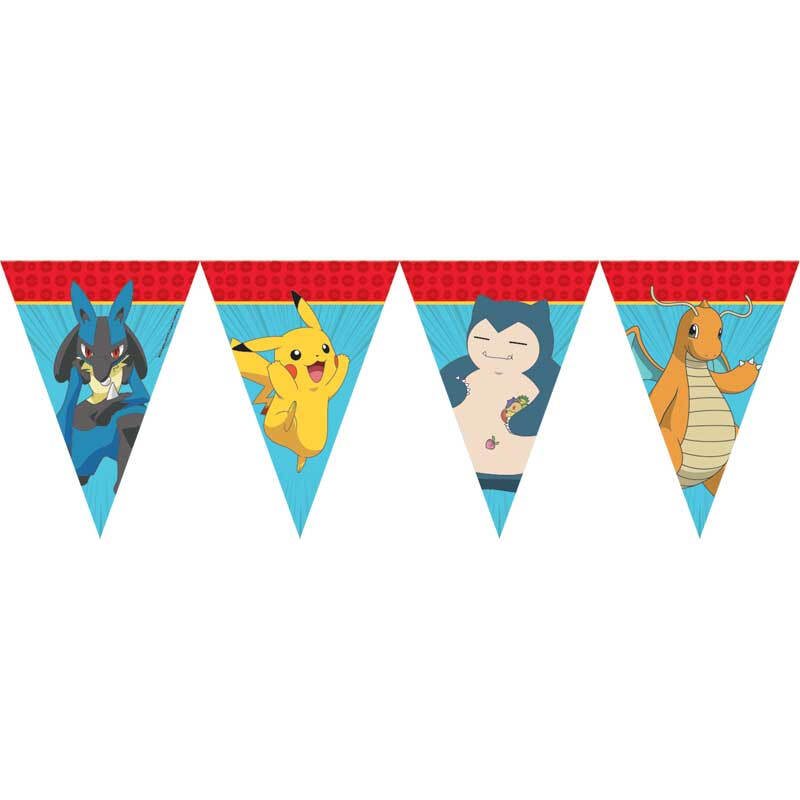 Procos Pokemon Paper Triangle Flag Banner 2.3M