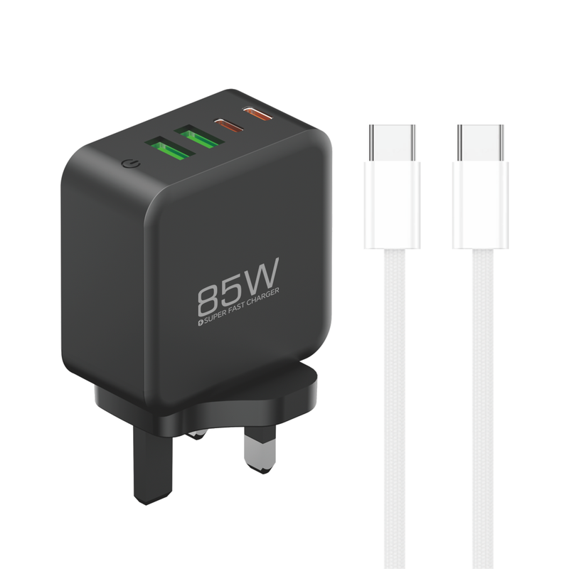 PAVAREAL K130CTC GaN 85W Black Charger Set Supports Fast Charging for iPhone and iPad Series