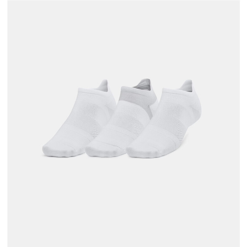 ArmourDry Run Lite Unisex 3-Pack No Show Tab Socks White L