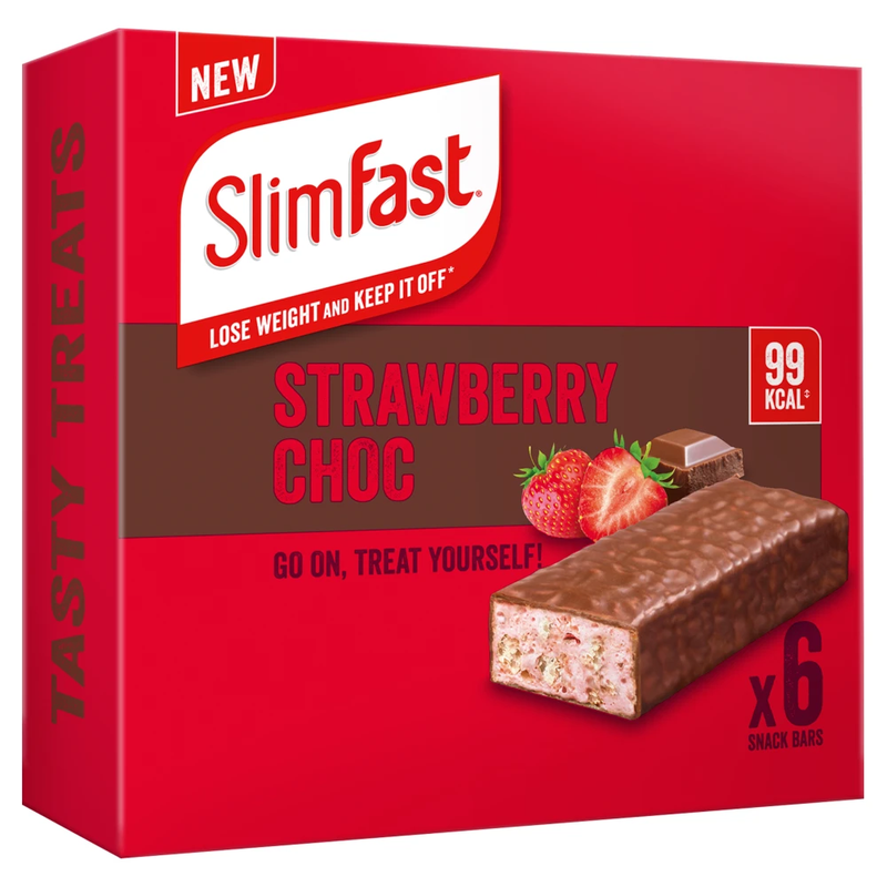 Snack Bars Strawberry Chocolate Flavour Multipack - 6 x 25 g