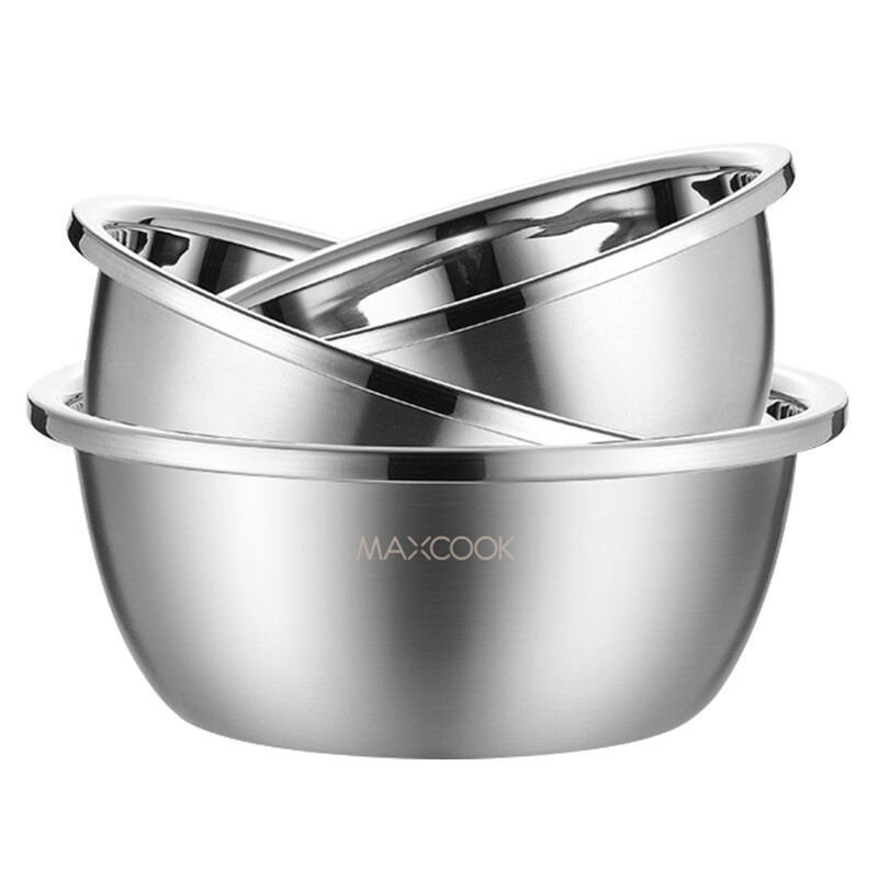 Set of 3pcs Stainless Steel Mixing Bowl 20cm/22cm/24cm MCWS-3