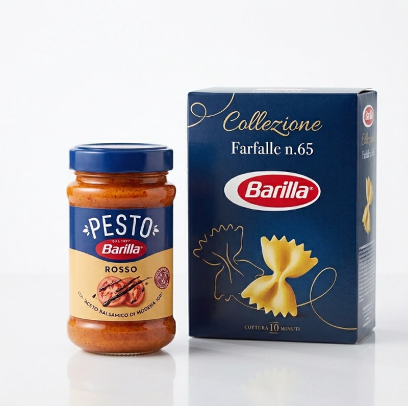 Vorteilspack Barilla Collezione Farfalle 500 g + Barilla Pesto Rosso 200 g