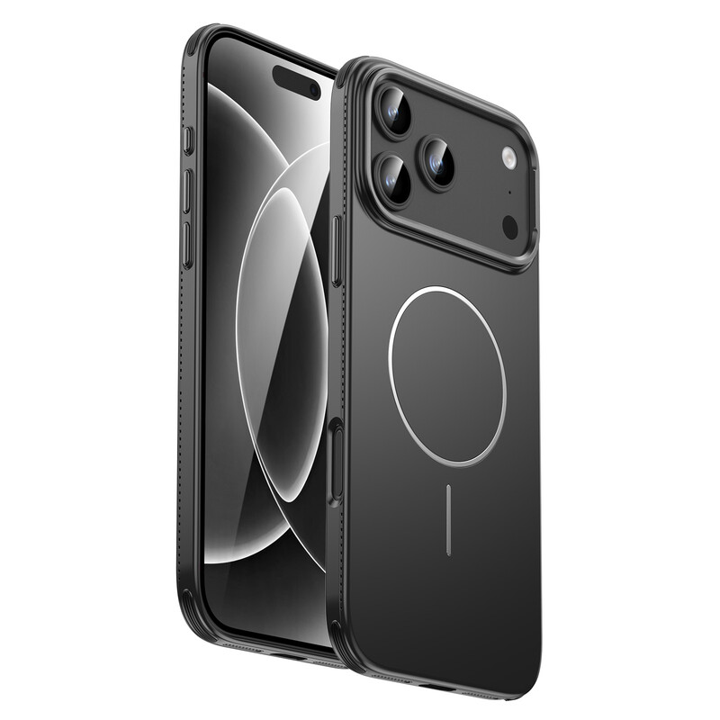 IM-CHEN iPhone 18 Pro Max Hülle, Kompatibel mit 17 Pro Max Edge Wärmeableitung, MagSafe Magnetring, Slim Version, Schwarz, 1 Stück