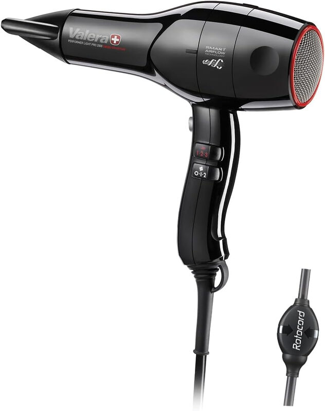 Valera Sèche-Cheveux Pro Light 2000W Léger Ionique Suisse Moteur DC Longues