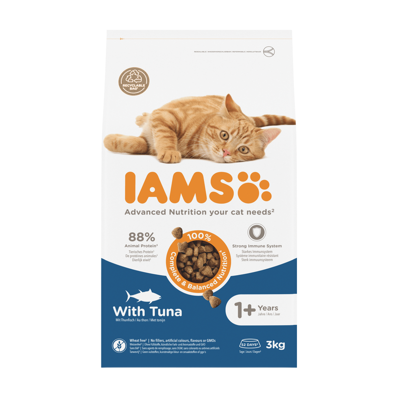 IAMS kattenvoer voor volwassen katten met tonijn 3 kg
