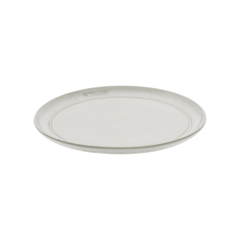 Staub Dining Line Teller flach, 22 cm | Weisser Trüffel | Keramik