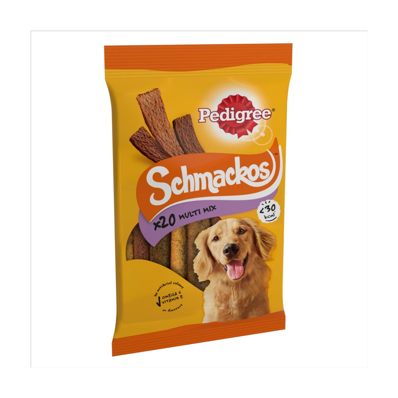 Schmackos Adult Dog Treats Meaty Multi Mix 20 Strips 144g