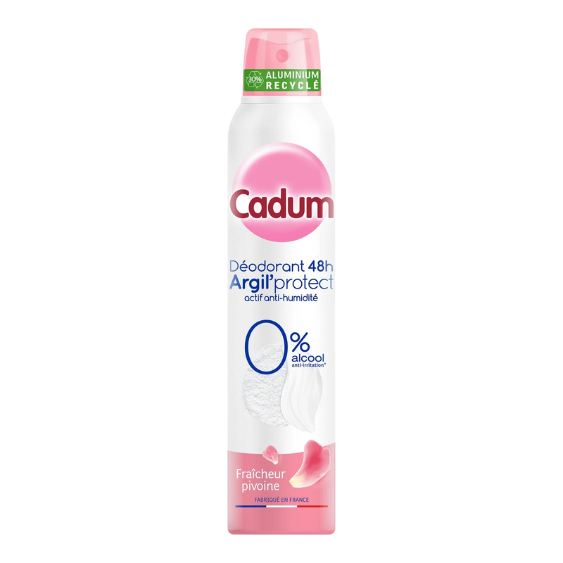Déodorant Spray Anti odeurs 48h Argil Protect Fraîcheur Pivoine Cadum Le Flacon De 200ml - vue 2