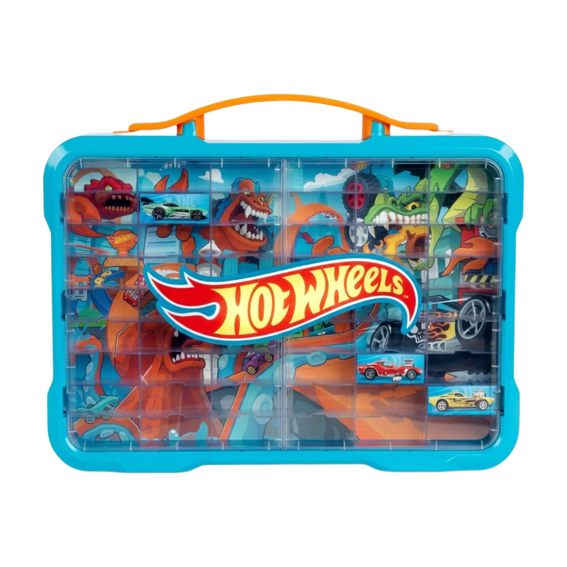 Theo Klein 2408 Hot Wheels Valise Vitrine de Collection Espace pour 54 Voitures Logo Hot Wheels Lumineux avec poignée de Transport Pratique Jouet pour Enfants à partir de