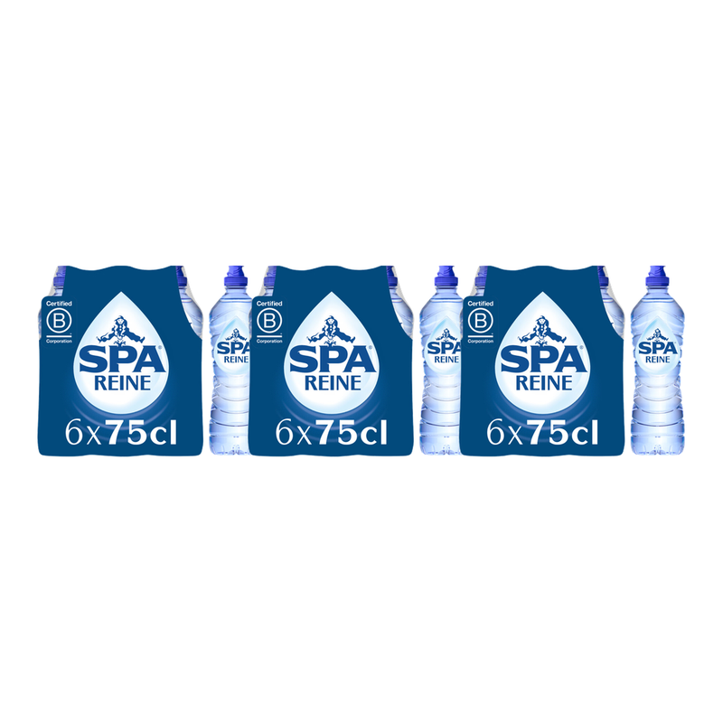 SPA Reine Stil - Natuurlijk mineraalwater 6x75 cl Sportdop x3