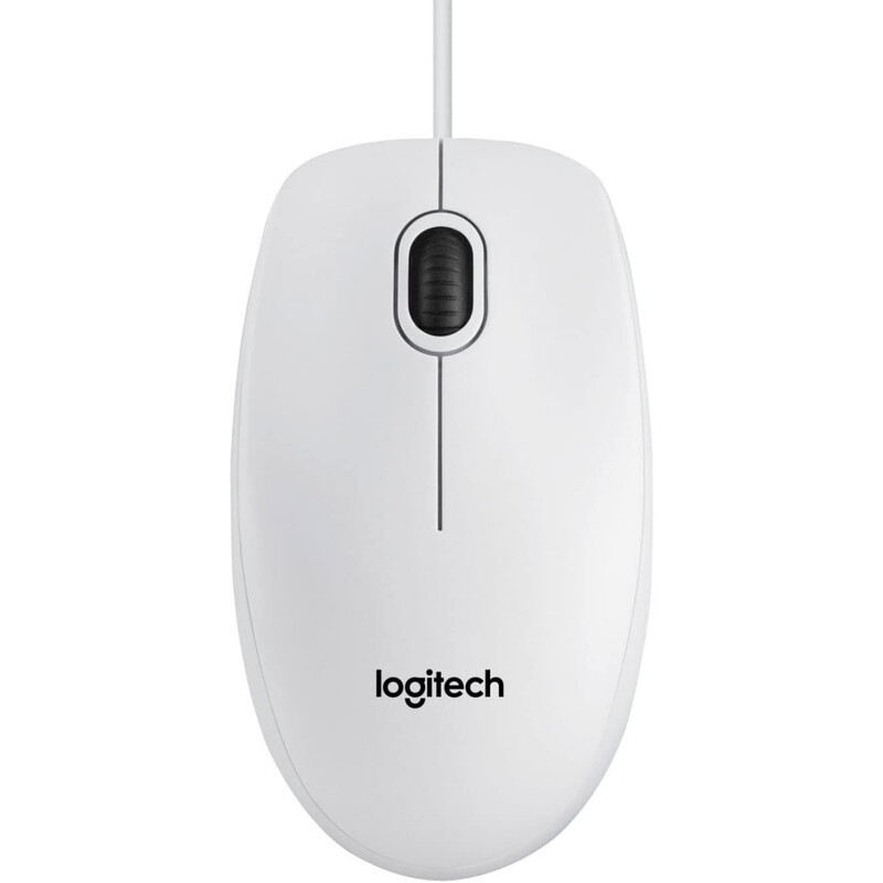 B100 USB Wired Mouse - White
