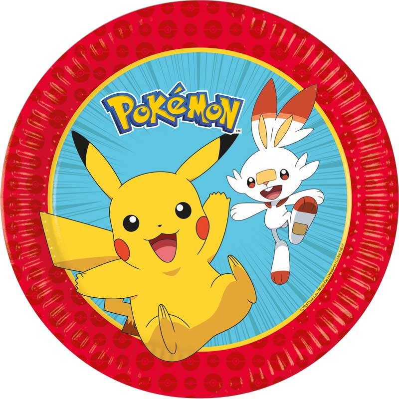 Pokemon Paper Plates 23cm 8 Pack