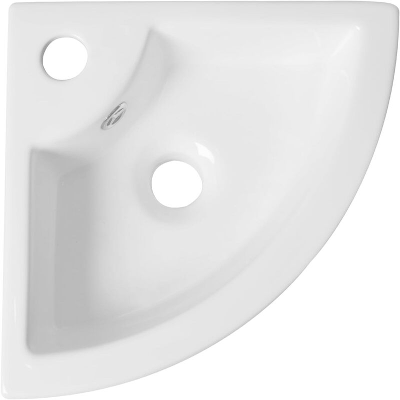 Corner Cloakroom Basin, Bathroom Corner Sink, Triangular Wall Hung Ceramic Wash Basin