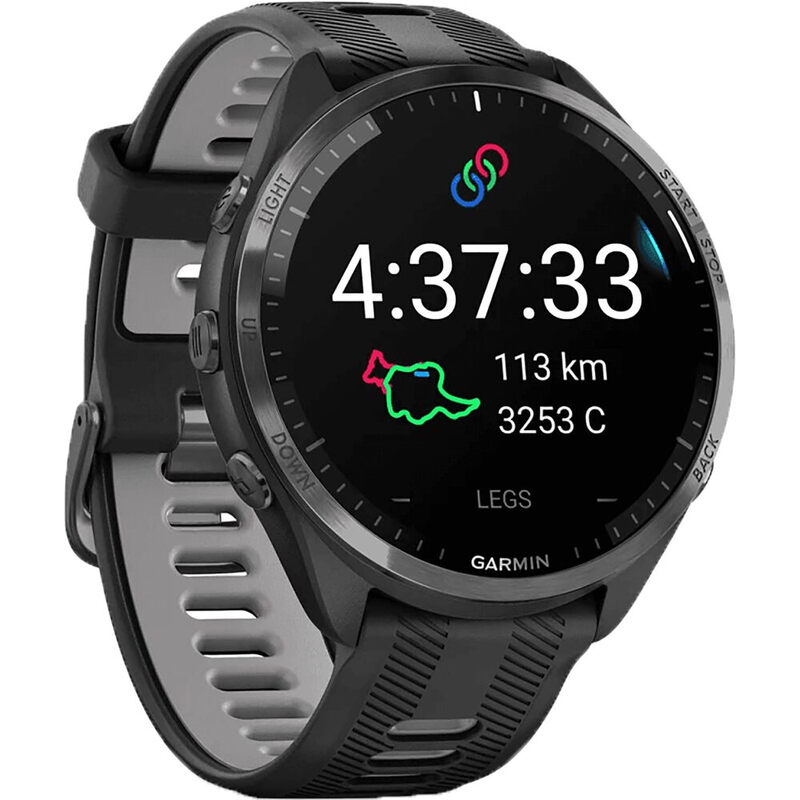 GARMIN Forerunner 965 Smartwatch für Sport & Fitness, 47 mm Display in Schwarz, mit Pulsoximeter und Musik