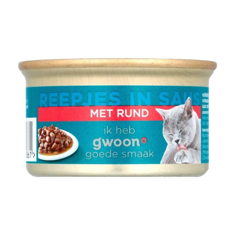 G'woon Premium runderstrips in jus 85 g
