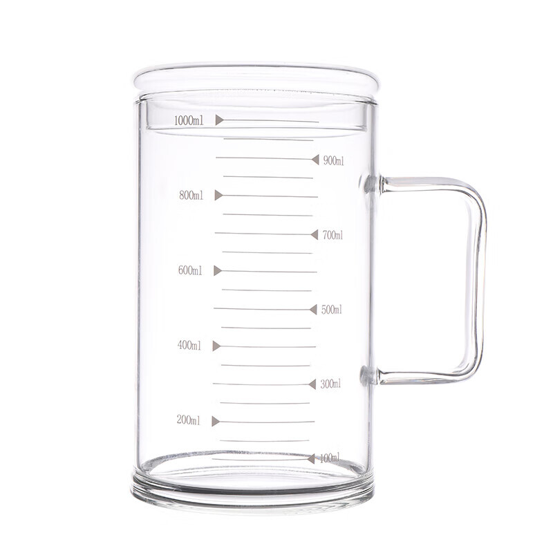 1000ml Glass Tea Cup with Graduation Marks