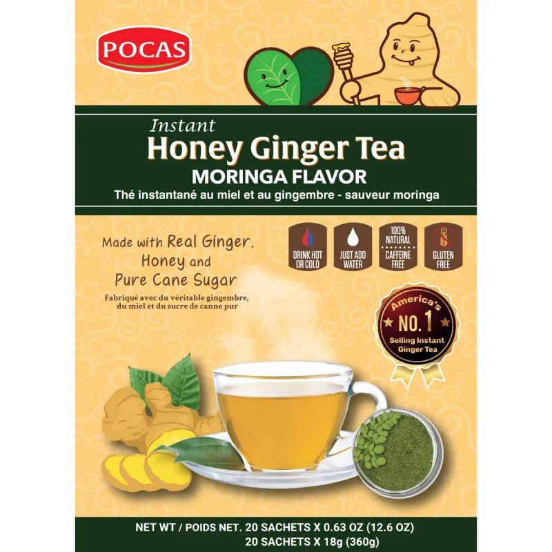 HONEY GINGER TEA WITH MORINGA 18g*20