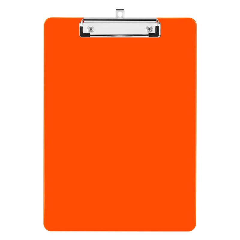 Orange PP Clipboard, Waterproof & Durable, 1-Pack for Outdoor, Office, and School Use