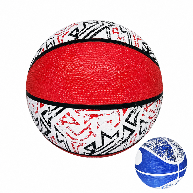 Größe 5 Basketball, zufälliger Stil, 1er-Pack, strukturierte Oberfläche, sortiertes Design, für Kinder und Familienspiele