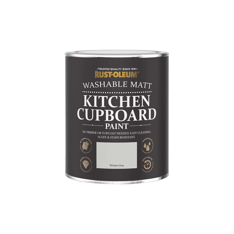 Rust-Oleum Matt Kitchen Cupboard Paint Winter Grey 750ml