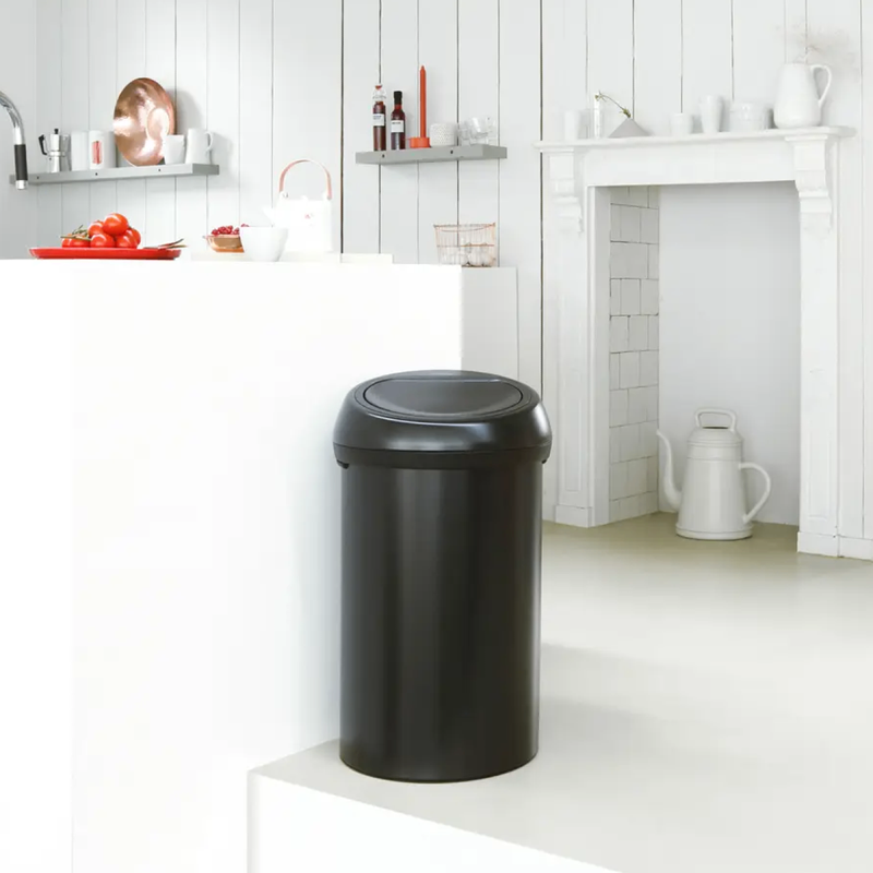 Brabantia Black Touch Bin, 60L, Matt