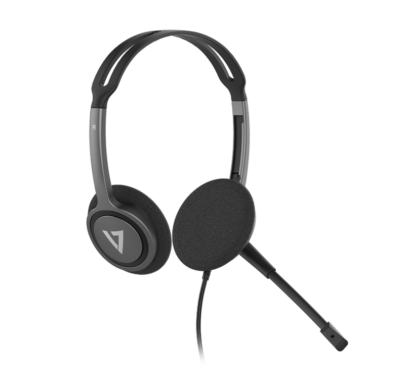 HA212-2EP Lightweight On-Ear Stereo Headset with Noise-Cancelling 270° Rotating Mic,