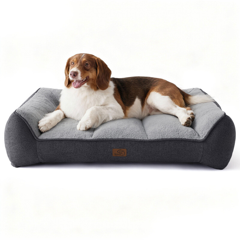 Haustiersofa einfarbig große Größe Hundesofa, anthrazitgrau, 89x63x20 cm L