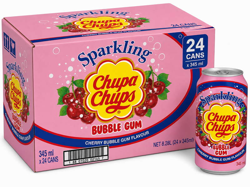 CHUPA CHUPS Cherry Bubblegum 24 x 345 ml
