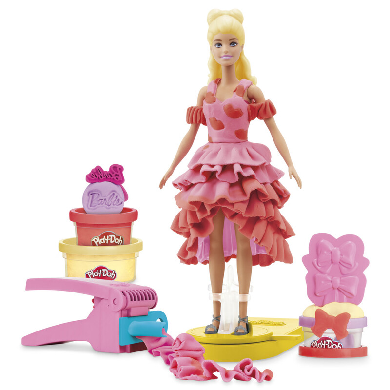 Barbie Toy Arts Crafts Clay Dough Play-Doh Designer Fashion Show Set with Colorful Modeling Compound and Accessories for Creative Kids