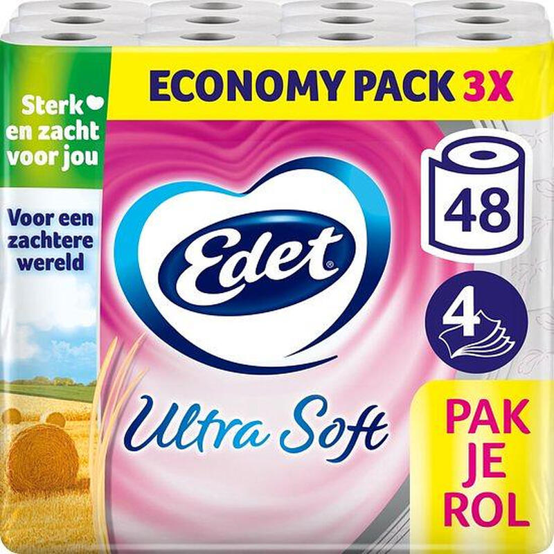 Edet Ultra zacht toiletpapier - 4-laags - 48 rollen
