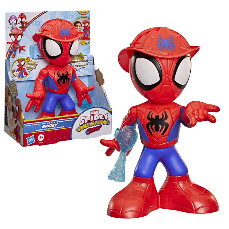 Spidey and His Amazing Friends Preschool Toy: Dance n Rescue Large Feature Spidey Action Figure Playset for Toddlers