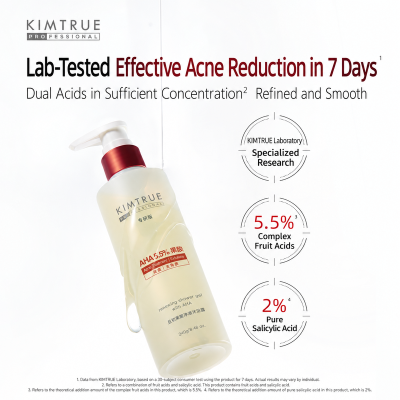 KIMTRUE Fruitzuur Zuiverende Douchegel 240 g PRO Fruitzuur Anti-Acne Douchegel