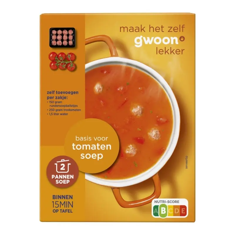g'woon Basis voor Tomatensoep 2 x 85 g