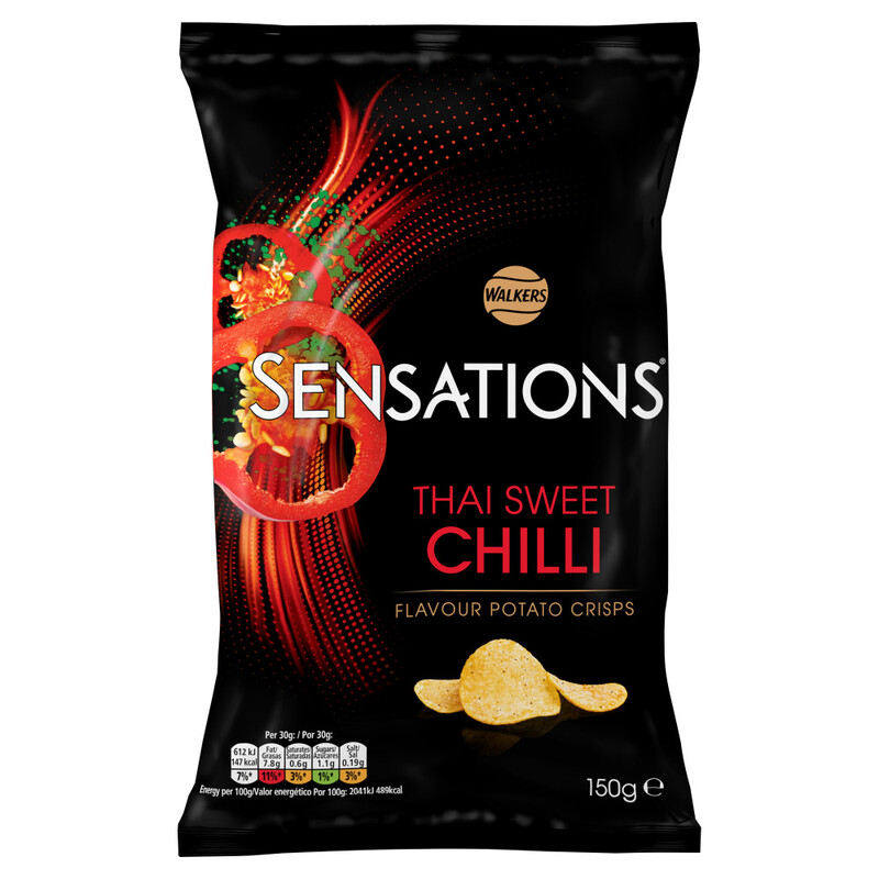 Sensations Red Thai Sweet Chilli Crisps 150G