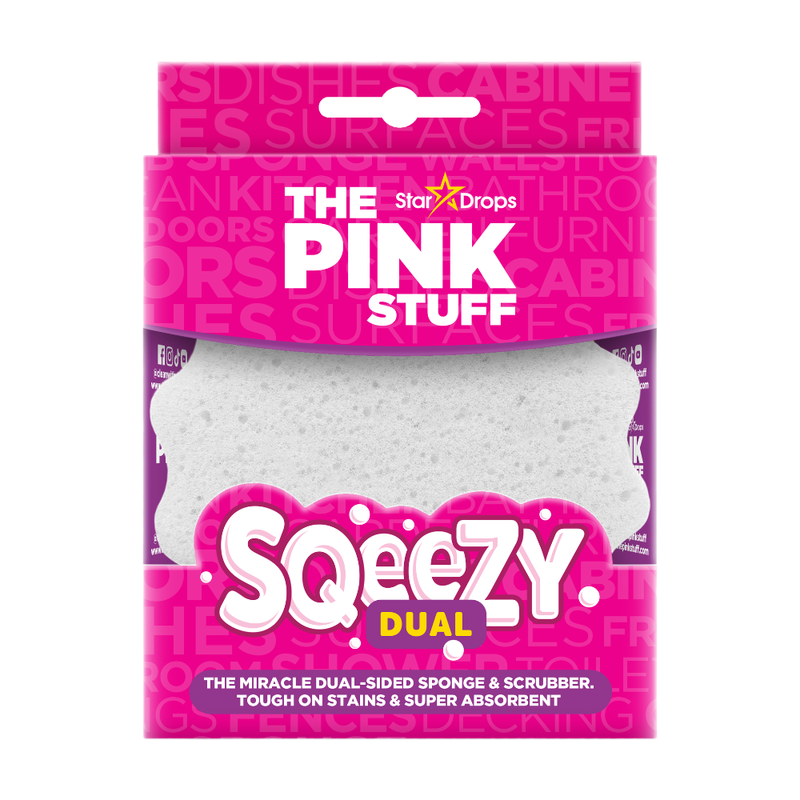 Star Drops The Pink Stuff Sqeezy Dual The Miracle Dual-Sided Sponge & Scrubber