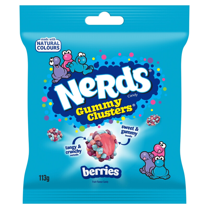 Berries Fruit-Flavour Candy Gummy Clusters 113g