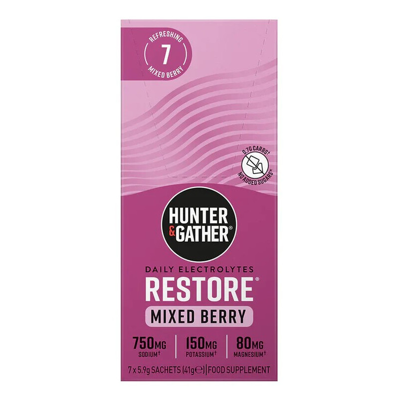 Hunter & Gather Pink Restore Electrolytes Berry Hydration Support Sachets Flavour - 7 Sachets