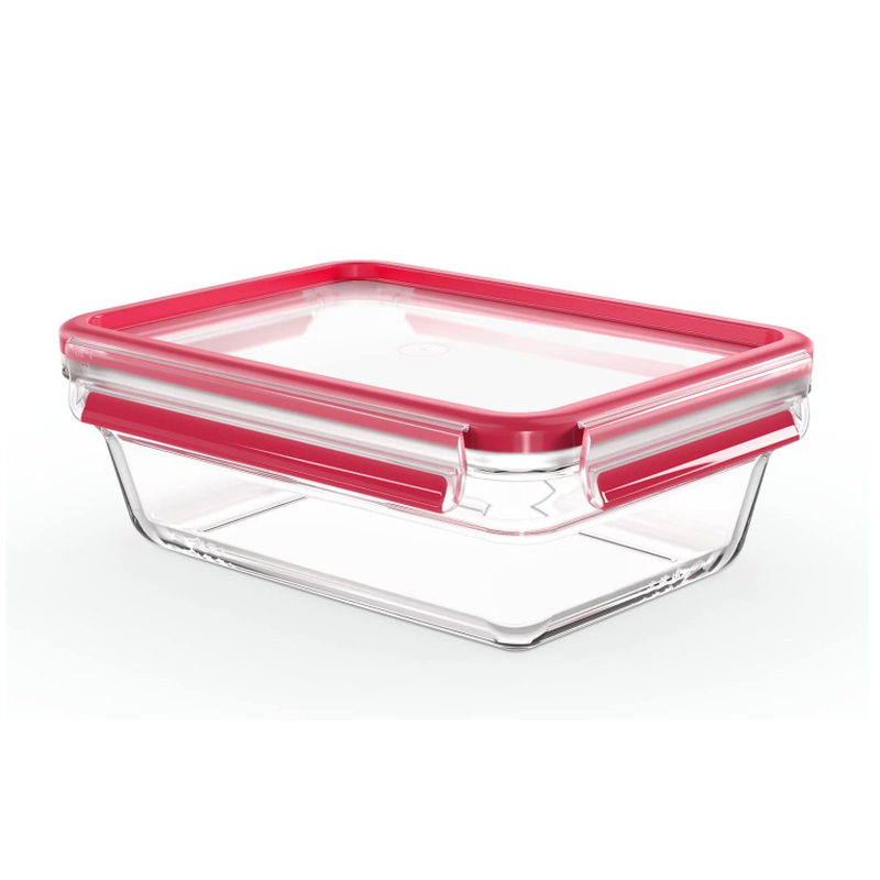 Tefal Masterseal Vorratsglas, rechteckig, 1,3 l, transparent
