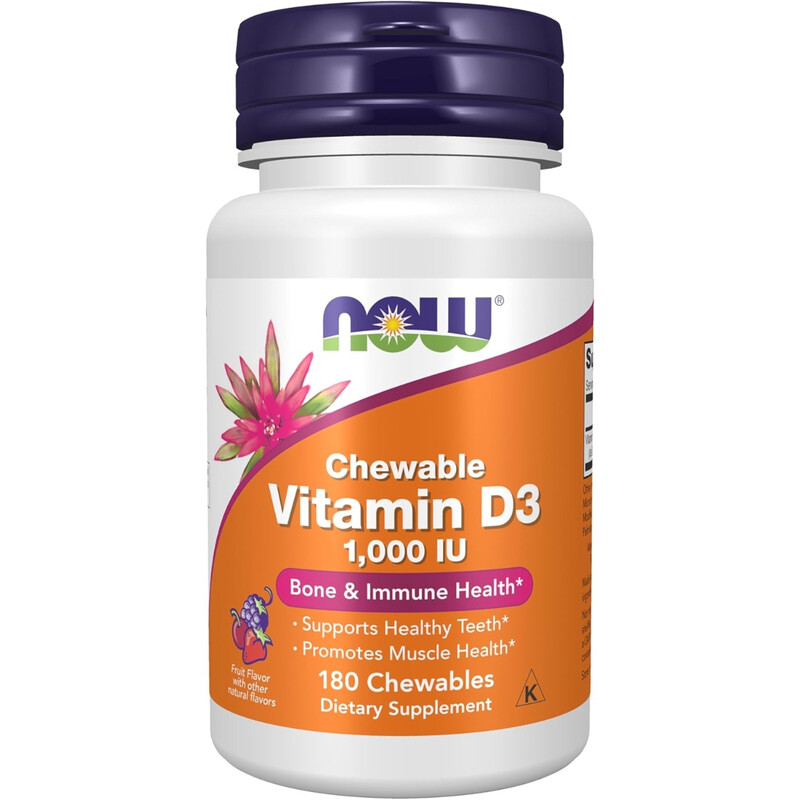 Now Foods Vitamin D3 1000Iu Immune Support Softgels - 180 Softgels